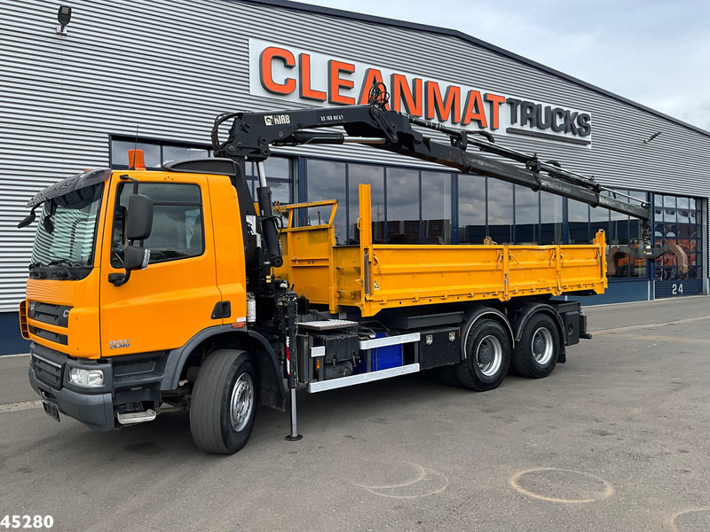 DAF FAT 75 CF 340 6x4 Manual Full steel Hiab 16 Tonmeter laadkraan - Самосвал камион, Камион с кран: снимка 2 DAF FAT 75 CF 340 6x4 Manual Full steel Hiab 16 Tonmeter laadkraan - Самосвал камион, Камион с кран: снимка 2