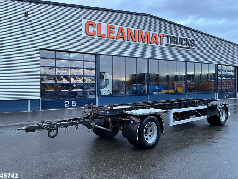 Floor 2-assige container aanhangwagen - Контейнеровоз/ Сменна каросерия ремарке: снимка 1 Floor 2-assige container aanhangwagen - Контейнеровоз/ Сменна каросерия ремарке: снимка 1