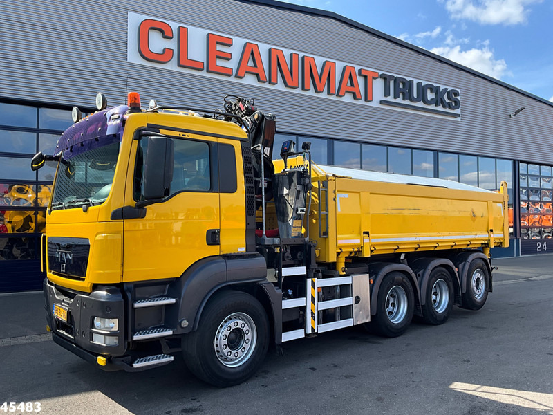 MAN TGS 35.400 8x4 Manual HMF 16 Tm Z-kraan - Самосвал камион, Камион с кран: снимка 4 MAN TGS 35.400 8x4 Manual HMF 16 Tm Z-kraan - Самосвал камион, Камион с кран: снимка 4