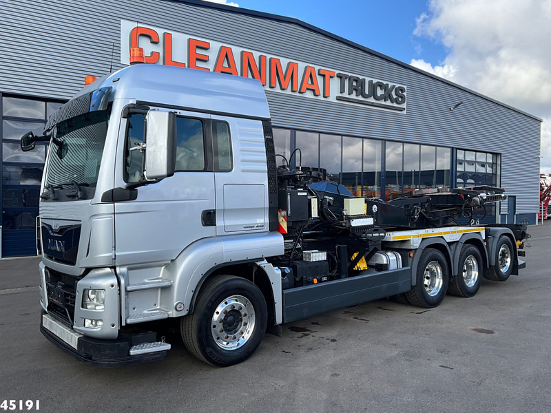 MAN TGS 35.480 Euro 6 8x4 Deuringer Garagetransporter - Контейнеровоз/ Сменна каросерия камион: снимка 5 MAN TGS 35.480 Euro 6 8x4 Deuringer Garagetransporter - Контейнеровоз/ Сменна каросерия камион: снимка 5