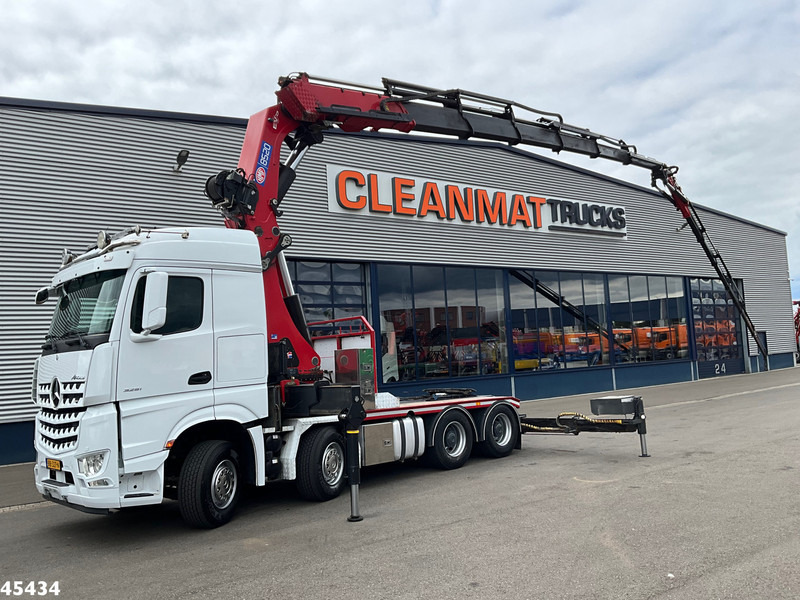 Mercedes-Benz Arocs 3251 8x4 Euro 6 Retarder HMF 85 Tonmeter laadkraan Fly-Jib - Камион с кран: снимка 1 Mercedes-Benz Arocs 3251 8x4 Euro 6 Retarder HMF 85 Tonmeter laadkraan Fly-Jib - Камион с кран: снимка 1