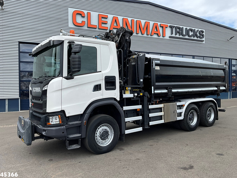 Scania G 410 6x6 Euro 6 Palfinger 17 Tonmeter Z-kraan - Самосвал камион, Камион с кран: снимка 3 Scania G 410 6x6 Euro 6 Palfinger 17 Tonmeter Z-kraan - Самосвал камион, Камион с кран: снимка 3