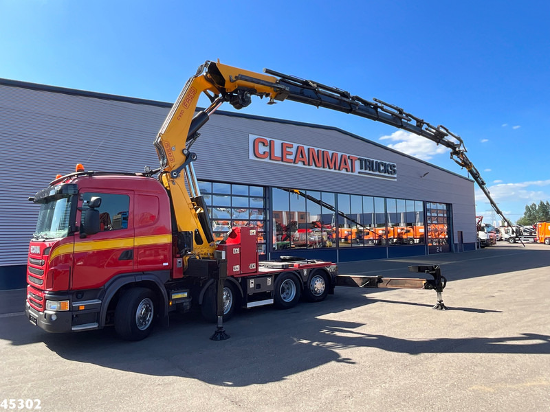 Scania G 480 8x2 Fassi 95 Tonmeter ladkraan + Fly-Jib - Камион с кран: снимка 1 Scania G 480 8x2 Fassi 95 Tonmeter ladkraan + Fly-Jib - Камион с кран: снимка 1