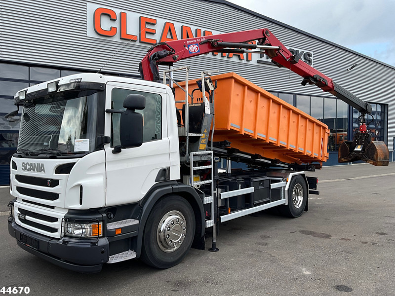 Scania P 320 HMF 12 Tonmeter Z-kraan + Kipper 11m³ - Самосвал камион, Камион с кран: снимка 1 Scania P 320 HMF 12 Tonmeter Z-kraan + Kipper 11m³ - Самосвал камион, Камион с кран: снимка 1