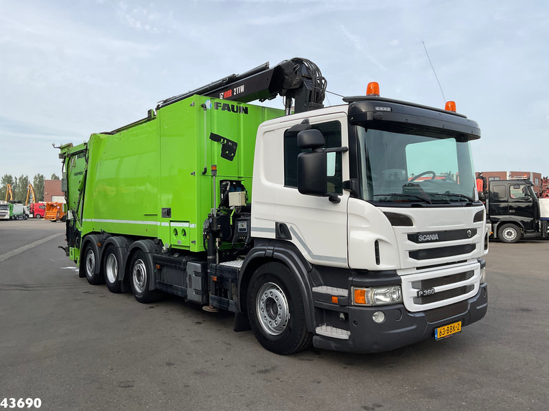 Scania P 360 Faun 18m³ + Hiab crane + Underground Container Washing Installation - Боклукчийска кола: снимка 3 Scania P 360 Faun 18m³ + Hiab crane + Underground Container Washing Installation - Боклукчийска кола: снимка 3