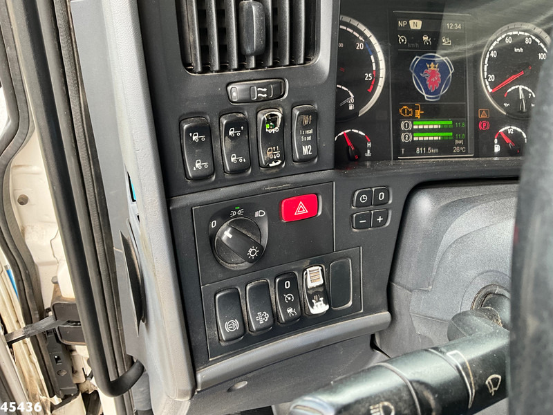 Камион с кран Scania R490 8x2 Euro 6 Retarder HMF 85 Tonmeter laadkraan + Fly-jib: снимка 20