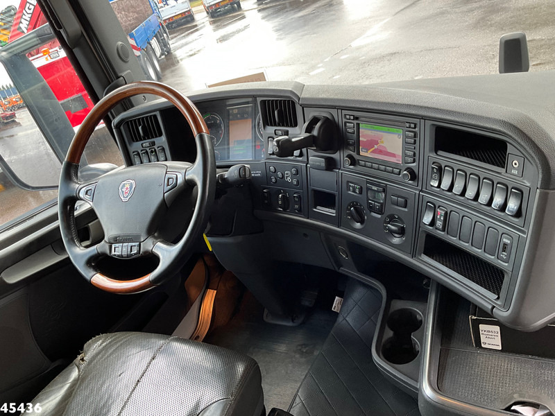 Камион с кран Scania R490 8x2 Euro 6 Retarder HMF 85 Tonmeter laadkraan + Fly-jib: снимка 16