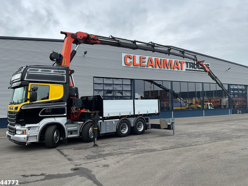 Scania R500 8x4 V8 Retarder Palfinger 53 Tonmeter laadkraan + Fly-Jib - Камион с кран: снимка 1 Scania R500 8x4 V8 Retarder Palfinger 53 Tonmeter laadkraan + Fly-Jib - Камион с кран: снимка 1