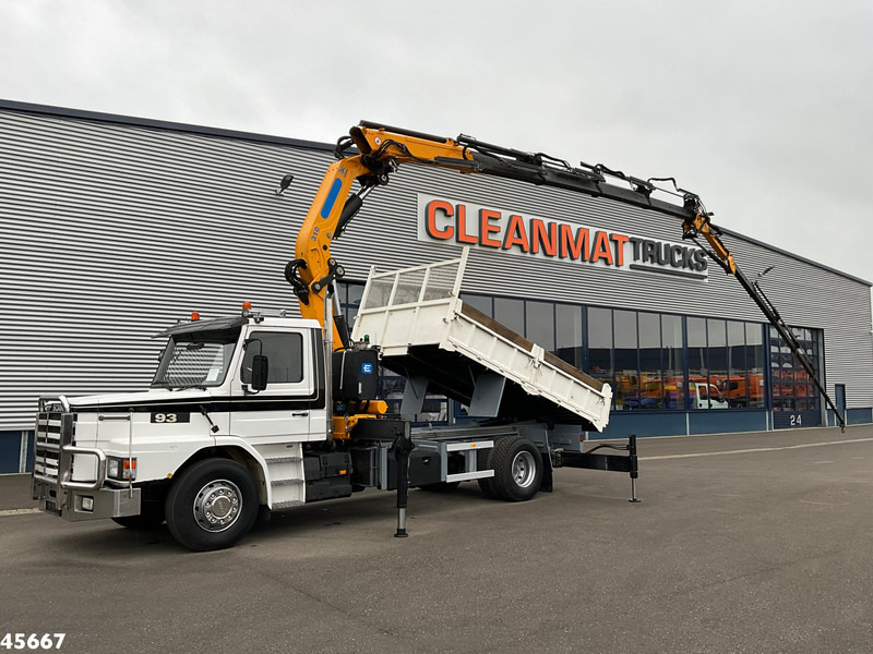 Scania T 93 4x2 Kipper met 31 Tonmeter laadkraan (bj 2005) + Fly-JIb! Just 118.736 km! - Самосвал камион, Камион с кран: снимка 1 Scania T 93 4x2 Kipper met 31 Tonmeter laadkraan (bj 2005) + Fly-JIb! Just 118.736 km! - Самосвал камион, Камион с кран: снимка 1