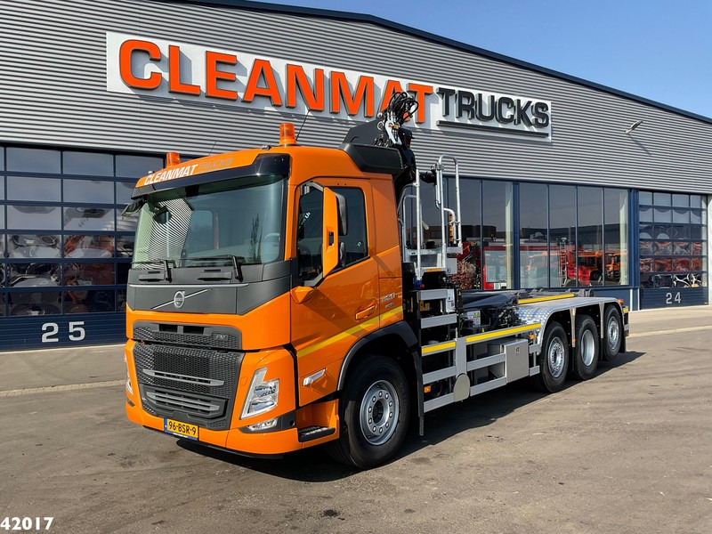 Мултилифт с кука камион, Камион с кран Volvo FM 420 8x2 HMF 28 Tonmeter laadkraan: снимка 6