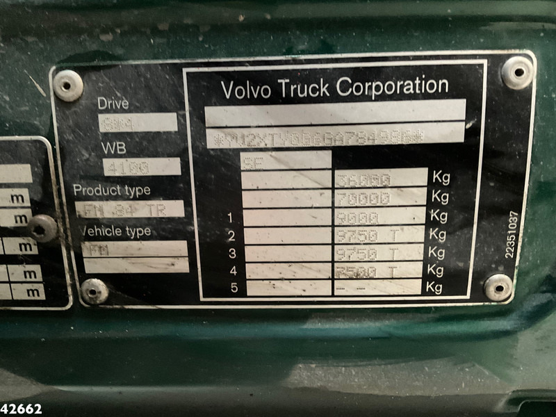 Мултилифт с кука камион, Камион с кран Volvo FM 460 8x4 TRIDEM Euro 6 32 Tonmeter laadkraan: снимка 14