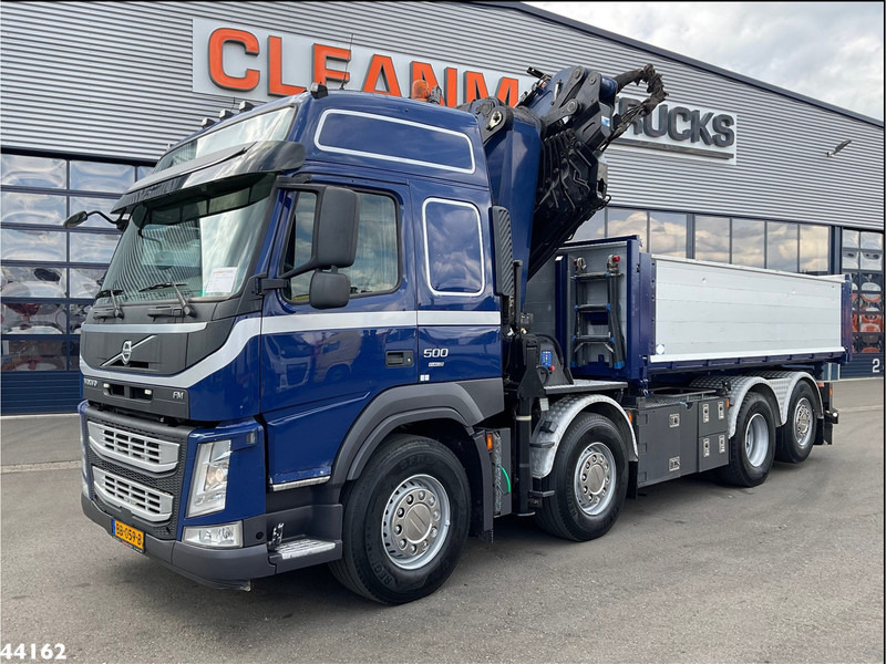 Volvo FM 500 Euro 6 HMF 50 Tonmeter laadkraan + Fly-Jib - Самосвал камион, Камион с кран: снимка 4 Volvo FM 500 Euro 6 HMF 50 Tonmeter laadkraan + Fly-Jib - Самосвал камион, Камион с кран: снимка 4