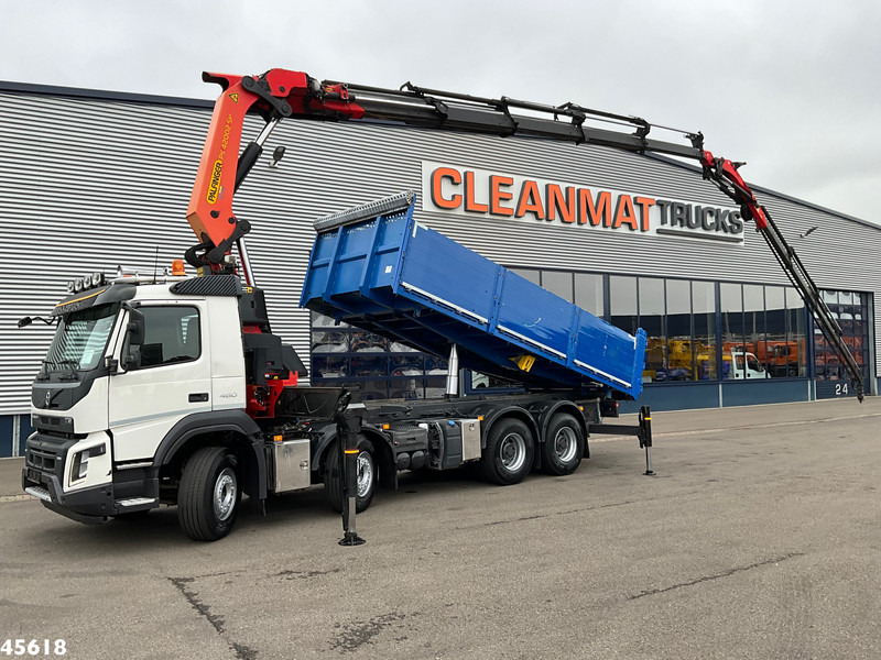 Volvo FMX 460 8x4 Euro 6 Palfinger 42 Tonmeter laadkraan + Fly-Jib! - Самосвал камион, Камион с кран: снимка 2 Volvo FMX 460 8x4 Euro 6 Palfinger 42 Tonmeter laadkraan + Fly-Jib! - Самосвал камион, Камион с кран: снимка 2