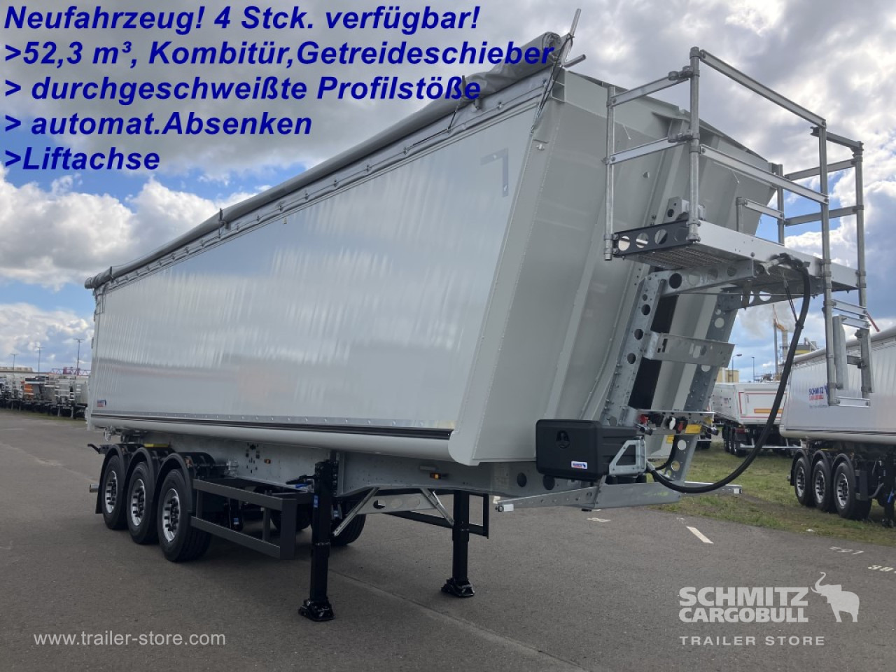 SCHMITZ Auflieger Kipper Alukastenmulde 52m³ - Самосвал полуремарке: снимка 1 SCHMITZ Auflieger Kipper Alukastenmulde 52m³ - Самосвал полуремарке: снимка 1