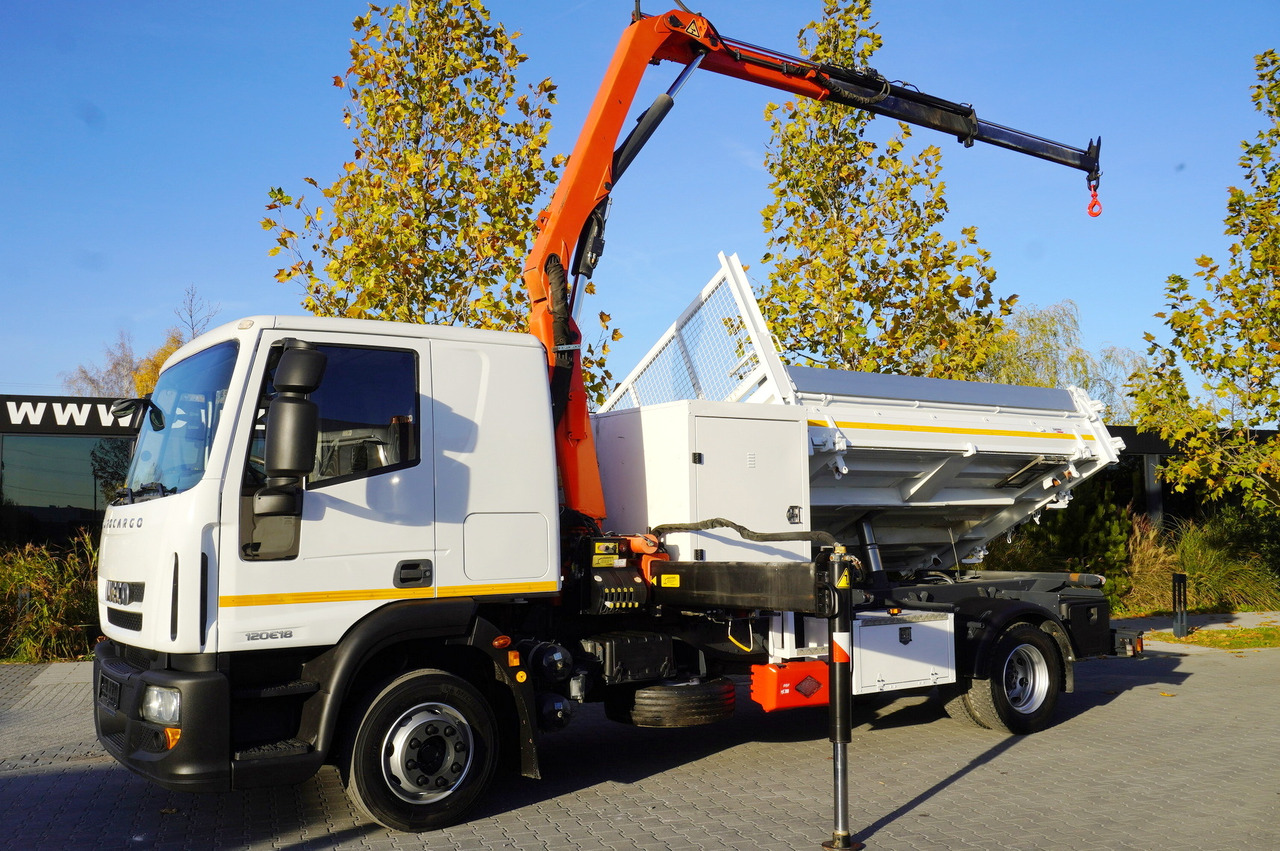 IVECO Eurocargo 120E18 Crane Palfinger / 3-way tipper / sleeper cab - Бордови камион, Камион с кран: снимка 2 IVECO Eurocargo 120E18 Crane Palfinger / 3-way tipper / sleeper cab - Бордови камион, Камион с кран: снимка 2