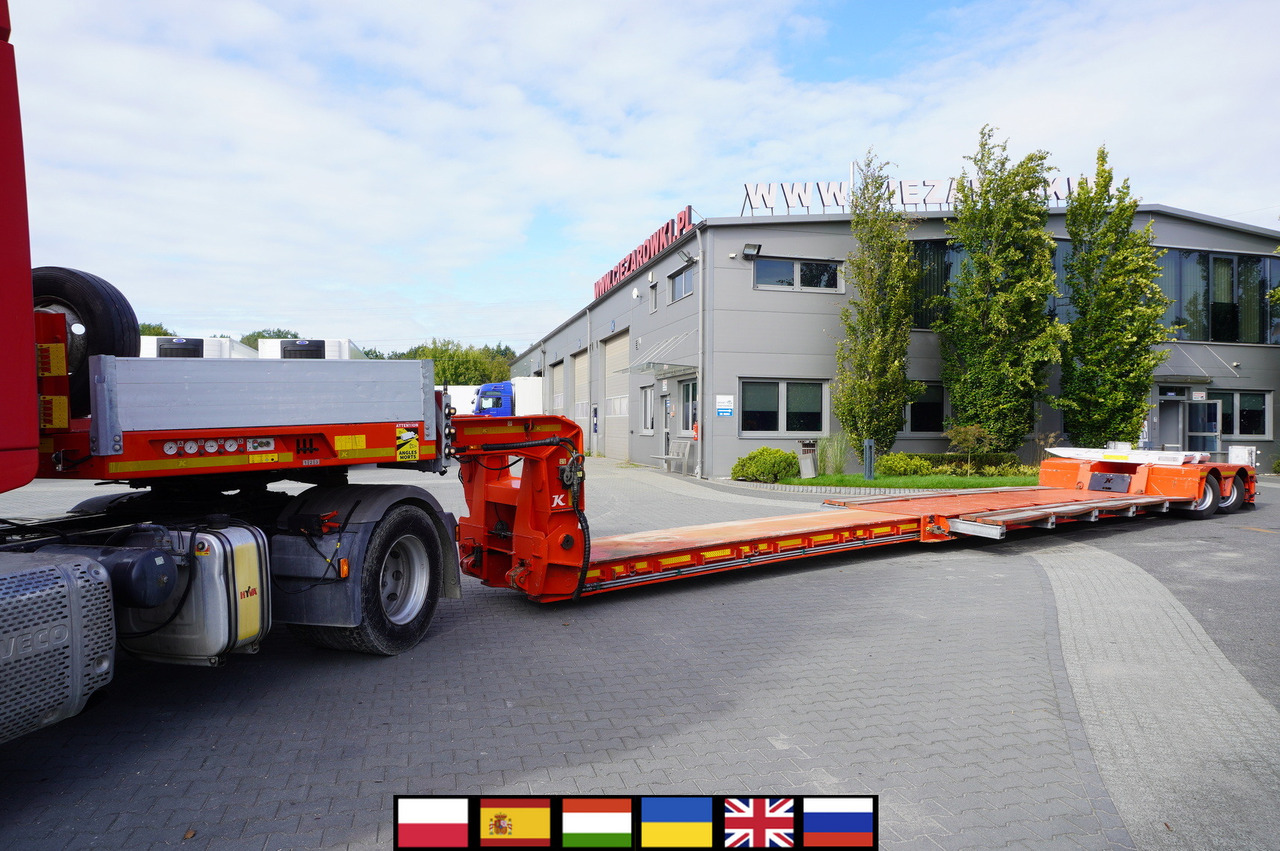 KÄSSBOHRER LB2 TIEF-BETT low loader semi-trailer / 16.5 m / Extendable semi-trailer / steered axles / 2 units - Нискорамна площадка полуремарке: снимка 1 KÄSSBOHRER LB2 TIEF-BETT low loader semi-trailer / 16.5 m / Extendable semi-trailer / steered axles / 2 units - Нискорамна площадка полуремарке: снимка 1