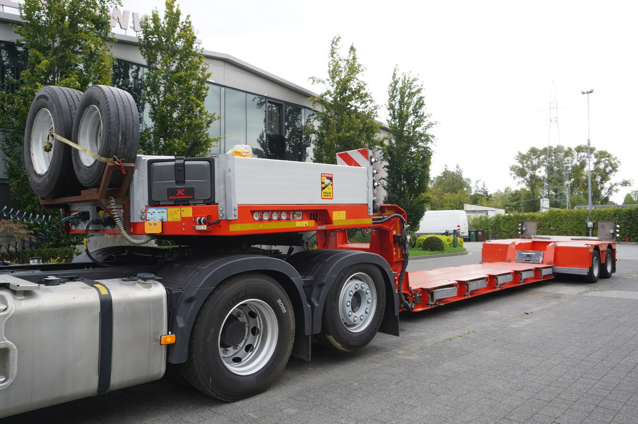KÄSSBOHRER LB2 TIEF-BETT low loader semi-trailer / 16.5 m / Extendable semi-trailer / steered axles / 2 units - Нискорамна площадка полуремарке: снимка 2 KÄSSBOHRER LB2 TIEF-BETT low loader semi-trailer / 16.5 m / Extendable semi-trailer / steered axles / 2 units - Нискорамна площадка полуремарке: снимка 2
