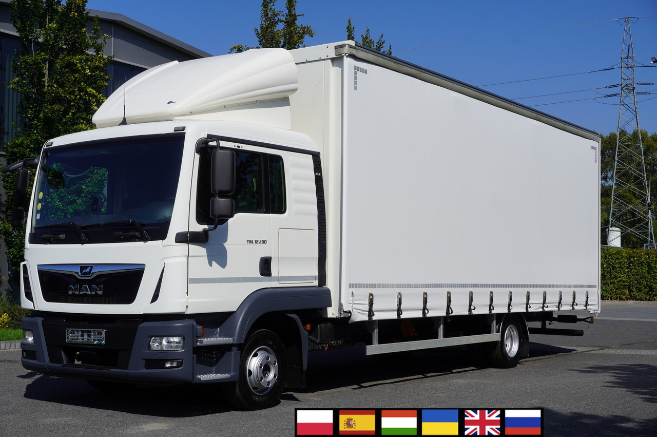 MAN TGL 12.190 / Curtainsider 19 EPAL / Sleeper cab - Камион с брезент: снимка 1 MAN TGL 12.190 / Curtainsider 19 EPAL / Sleeper cab - Камион с брезент: снимка 1