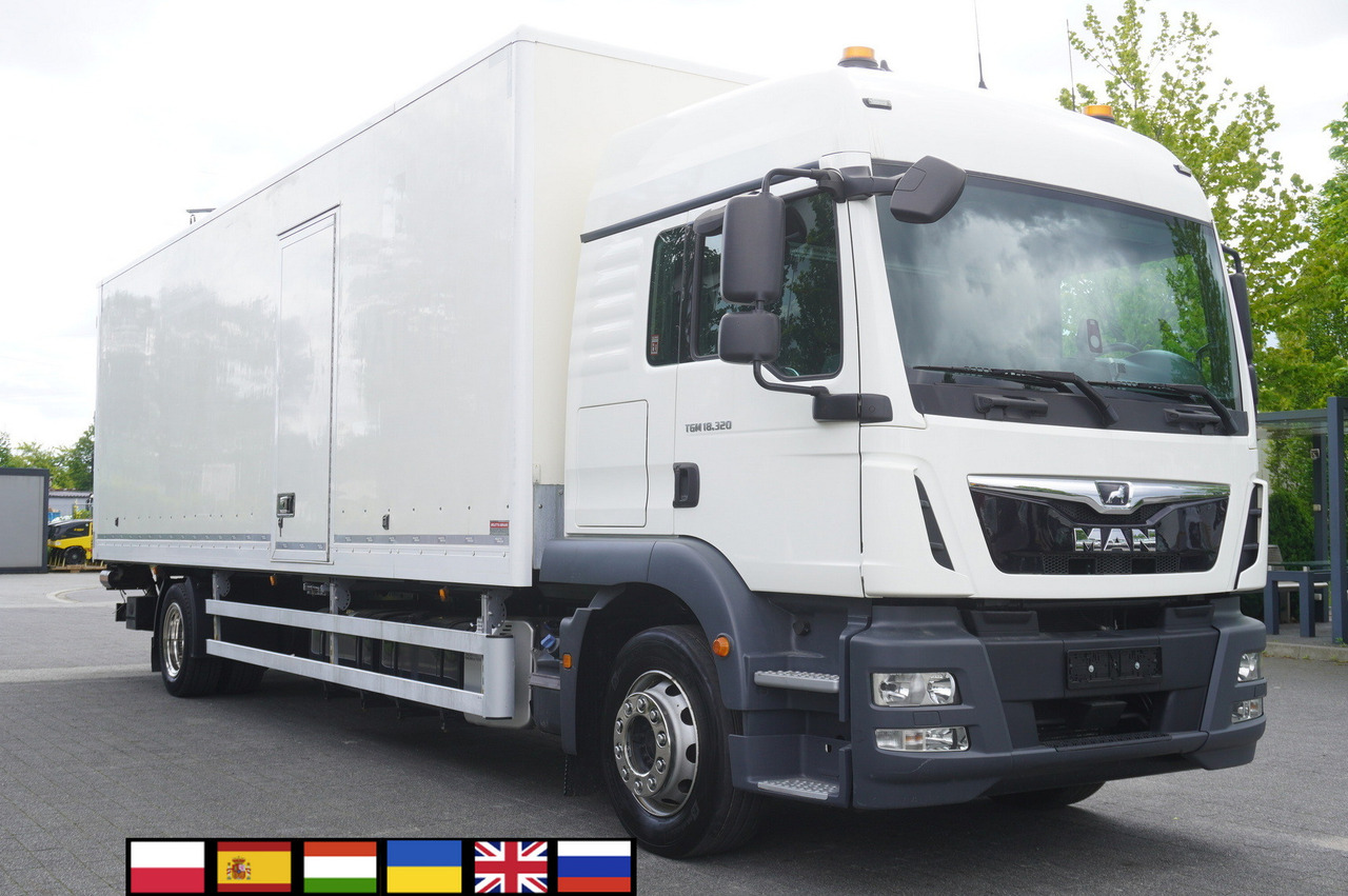 MAN TGM 18.320 / 21 EPAL box / 180 tho. km / Dhollandia 2500 kg / sleeping cab - Камион фургон: снимка 1 MAN TGM 18.320 / 21 EPAL box / 180 tho. km / Dhollandia 2500 kg / sleeping cab - Камион фургон: снимка 1