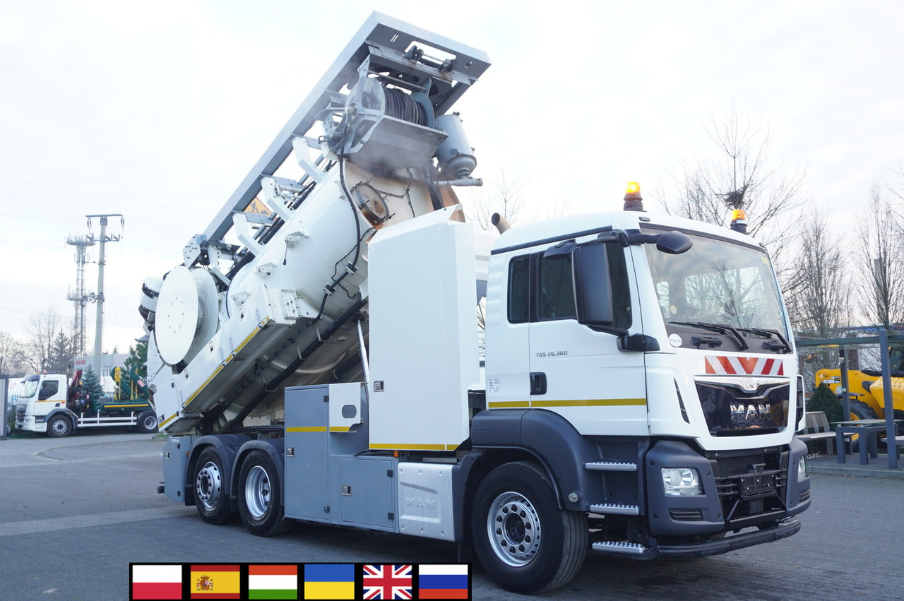 MAN TGS 26.360 E6 / RIVARD sewage cleaner 18 m3 / 130 tho. km / steering axle - Каналопочистваща машина: снимка 1 MAN TGS 26.360 E6 / RIVARD sewage cleaner 18 m3 / 130 tho. km / steering axle - Каналопочистваща машина: снимка 1