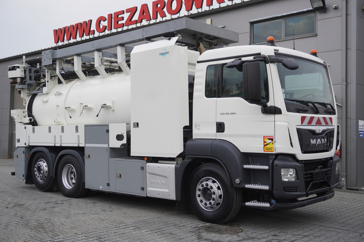 MAN TGS 26.360 E6 / RIVARD sewage cleaner 18 m3 / 180 tho. km / steering axle / 2 units - Каналопочистваща машина: снимка 2 MAN TGS 26.360 E6 / RIVARD sewage cleaner 18 m3 / 180 tho. km / steering axle / 2 units - Каналопочистваща машина: снимка 2