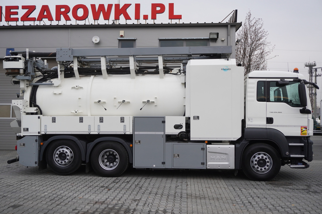 MAN TGS 26.360 E6 / RIVARD sewage cleaner 18 m3 / 180 tho. km / steering axle / 2 units - Каналопочистваща машина: снимка 3 MAN TGS 26.360 E6 / RIVARD sewage cleaner 18 m3 / 180 tho. km / steering axle / 2 units - Каналопочистваща машина: снимка 3