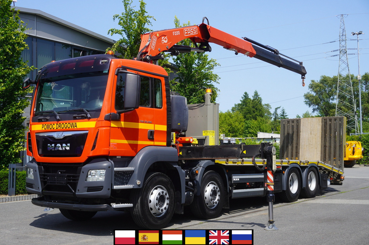 MAN TGS 35.360 E6 8x2 / FASSI F235 crane / 6.5 T cap. / 8.3 m reach - Автовоз камион, Камион с кран: снимка 1 MAN TGS 35.360 E6 8x2 / FASSI F235 crane / 6.5 T cap. / 8.3 m reach - Автовоз камион, Камион с кран: снимка 1