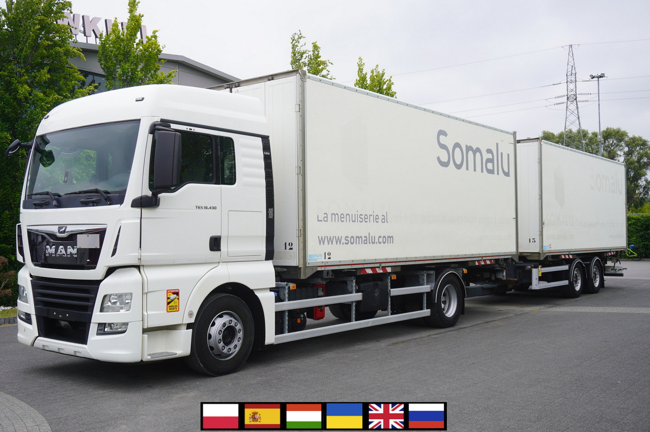 MAN TGX 18.430 / 18 EPAL box / Fruehauf 18 EPAL box trailer / 2021 - Камион фургон: снимка 1 MAN TGX 18.430 / 18 EPAL box / Fruehauf 18 EPAL box trailer / 2021 - Камион фургон: снимка 1