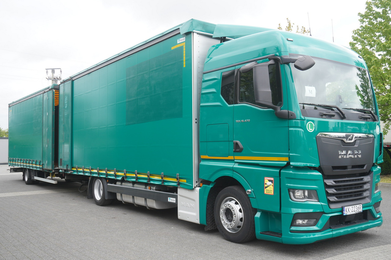 MAN TGX 18.470 / Trailer 19 EPAL / Curtainsider 19 EPAL / 2022 / Retarder / 15 units - Камион с брезент: снимка 2 MAN TGX 18.470 / Trailer 19 EPAL / Curtainsider 19 EPAL / 2022 / Retarder / 15 units - Камион с брезент: снимка 2