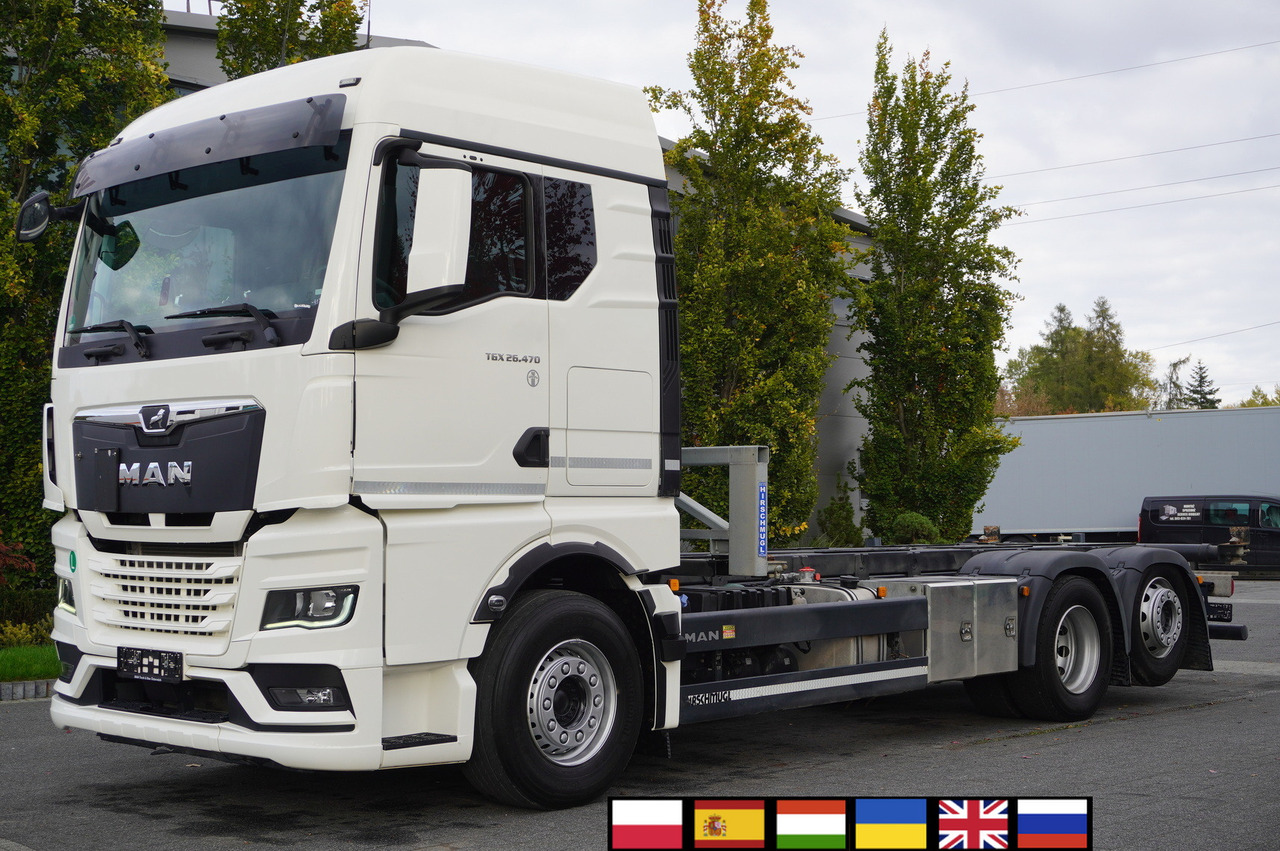 MAN TGX 26.470 6x2 COINTAINERKIPPER HYVA HIRMSCHLING / 200 tho. km! - Контейнеровоз/ Сменна каросерия камион: снимка 1 MAN TGX 26.470 6x2 COINTAINERKIPPER HYVA HIRMSCHLING / 200 tho. km! - Контейнеровоз/ Сменна каросерия камион: снимка 1