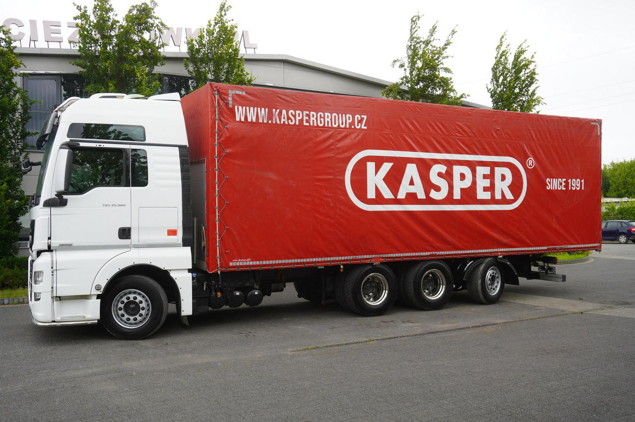 MAN TGX 35.580 E6 8x4 /4 / 23 EPAL tarp superstructure / 4th axle steered - Камион с брезент: снимка 2 MAN TGX 35.580 E6 8x4 /4 / 23 EPAL tarp superstructure / 4th axle steered - Камион с брезент: снимка 2
