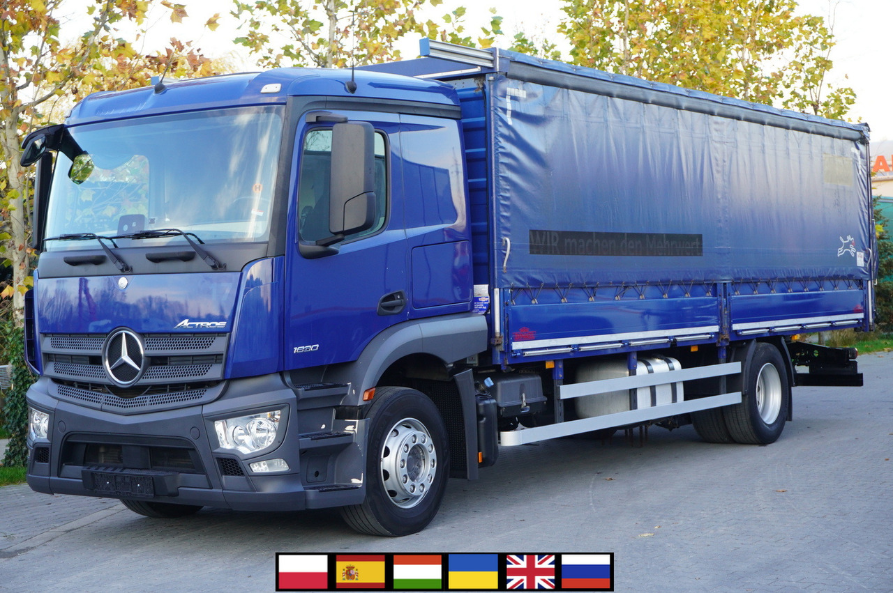 MERCEDES-BENZ Actros 1830 4x2 E6 / Curtainsider 18 EPAL / Sleeper cab - Камион с брезент: снимка 1 MERCEDES-BENZ Actros 1830 4x2 E6 / Curtainsider 18 EPAL / Sleeper cab - Камион с брезент: снимка 1