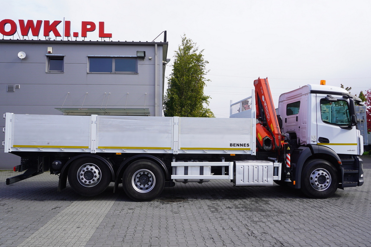 MERCEDES-BENZ Antos 2540 / Flatbed 15 EPAL / Fassi F165 / 6.1 t / 8 m reach / remote control / rotator / 1600 MTH / steered axle - Бордови камион, Камион с кран: снимка 3 MERCEDES-BENZ Antos 2540 / Flatbed 15 EPAL / Fassi F165 / 6.1 t / 8 m reach / remote control / rotator / 1600 MTH / steered axle - Бордови камион, Камион с кран: снимка 3