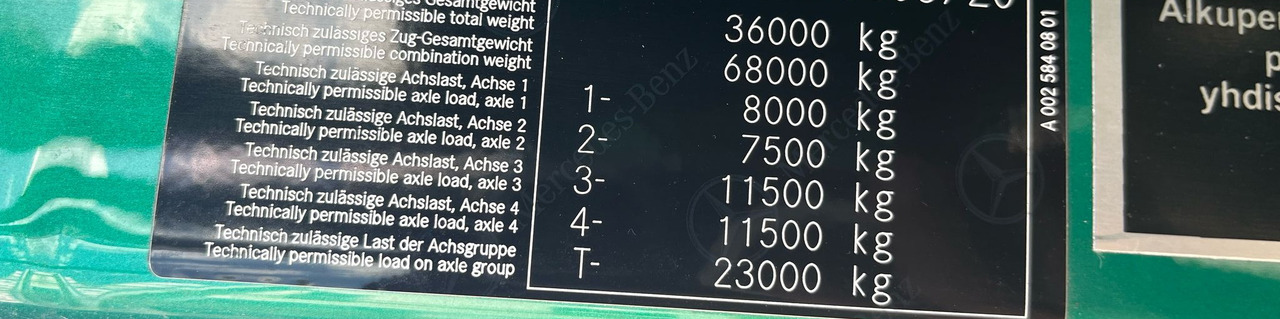 Mercedes-Benz Arocs 3563 8 × 4 / 630 HP / steered axle / Logging superstructure - Шаси кабина: снимка 2 Mercedes-Benz Arocs 3563 8 × 4 / 630 HP / steered axle / Logging superstructure - Шаси кабина: снимка 2