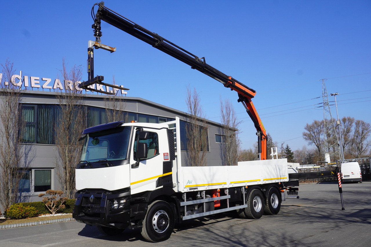 RENAULT C380 / 6x4 / HDS Palfinger PK 18002-EH 6000 kg - Бордови камион, Камион с кран: снимка 1 RENAULT C380 / 6x4 / HDS Palfinger PK 18002-EH 6000 kg - Бордови камион, Камион с кран: снимка 1