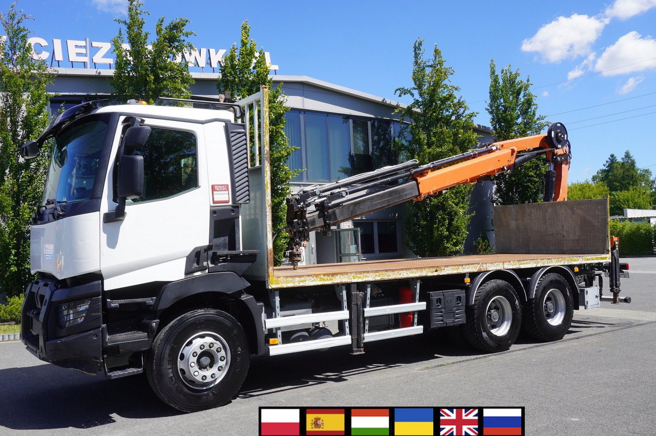 RENAULT C380 Comfort 6x4 / Atlas 6.1 T crane / range 12.3 m - Бордови камион, Камион с кран: снимка 1 RENAULT C380 Comfort 6x4 / Atlas 6.1 T crane / range 12.3 m - Бордови камион, Камион с кран: снимка 1