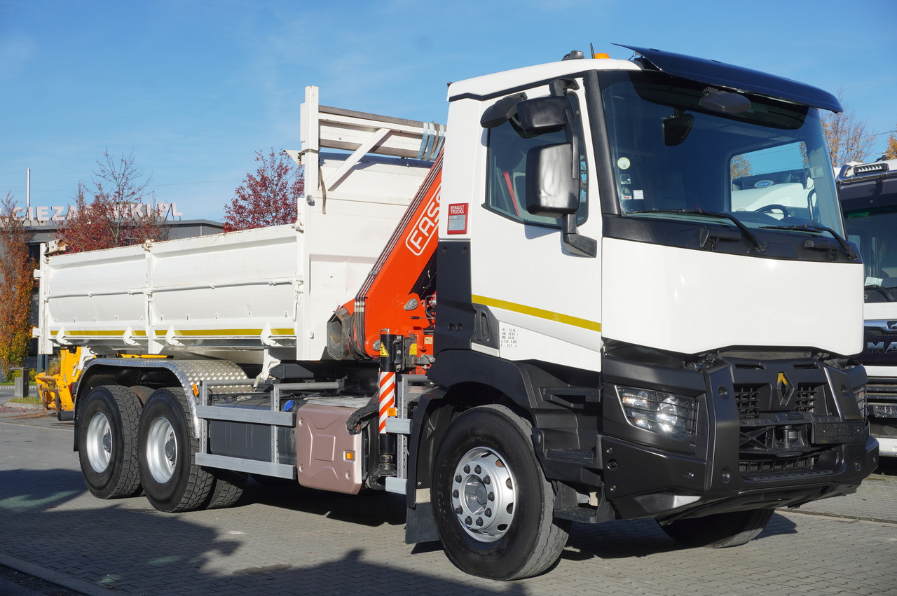 RENAULT C380 E6 6×4 / HDS Fassi F135 2700 MTH / Range 8 m / 5.6 t lifting capacity / 3-side tipper / Bortmatic - Самосвал камион, Камион с кран: снимка 2 RENAULT C380 E6 6×4 / HDS Fassi F135 2700 MTH / Range 8 m / 5.6 t lifting capacity / 3-side tipper / Bortmatic - Самосвал камион, Камион с кран: снимка 2