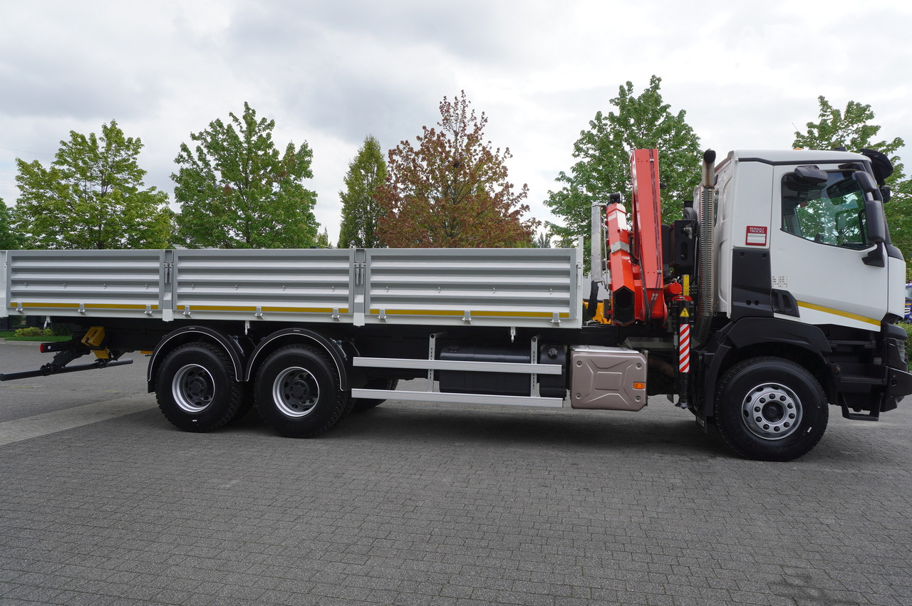 Самосвал камион, Камион с кран RENAULT K380 6×4 / FASSI F175 crane 7.85 t / 120 thousand km! / 2-sided tipper: снимка 11