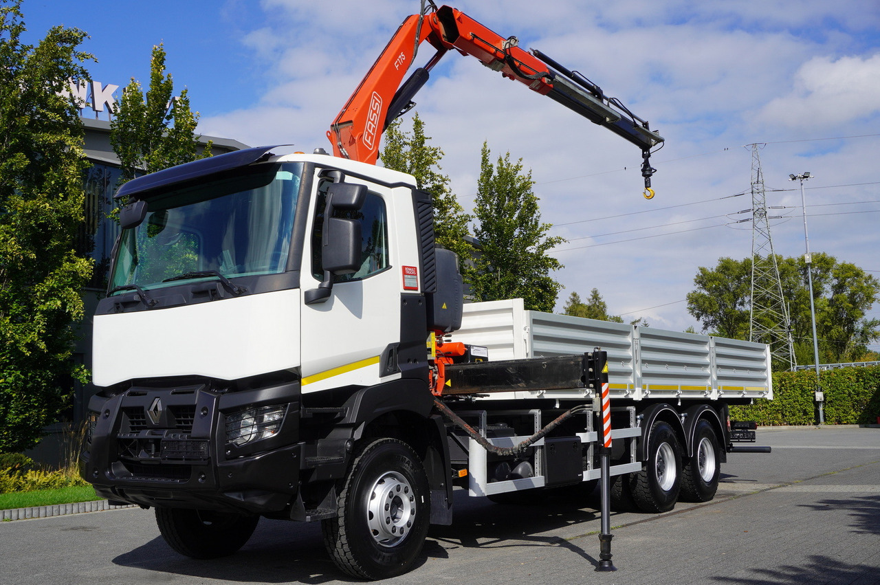 RENAULT K380 6×4 / FASSI F175 crane 7.85 t / 120 thousand km! / 2-sided tipper - Самосвал камион, Камион с кран: снимка 4 RENAULT K380 6×4 / FASSI F175 crane 7.85 t / 120 thousand km! / 2-sided tipper - Самосвал камион, Камион с кран: снимка 4