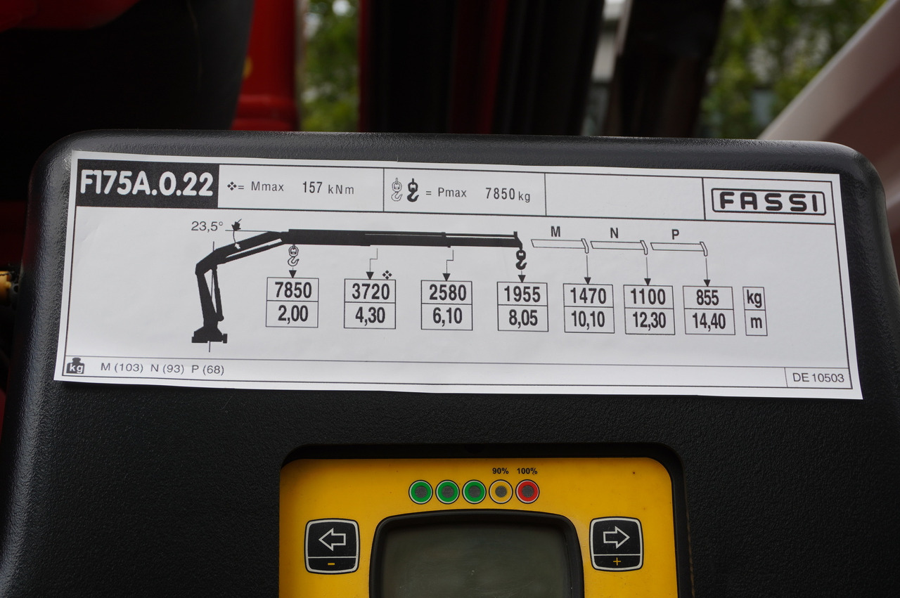 Самосвал камион, Камион с кран RENAULT K380 6×4 / FASSI F175 crane 7.85 t / 120 thousand km! / 2-sided tipper: снимка 15