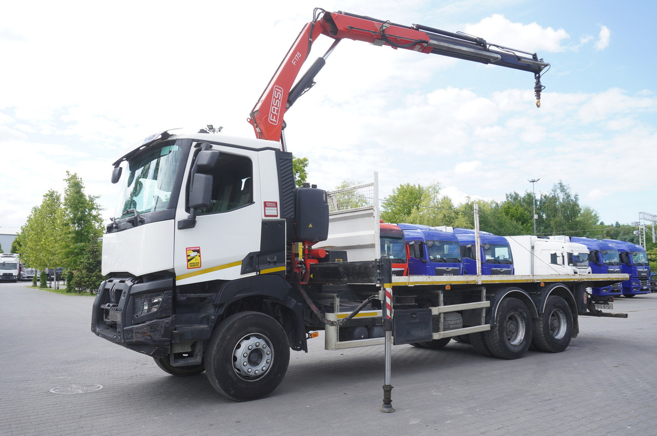 Камион с кран RENAULT K380 6x4 / FASSI F175 crane 7.85 t / 120 thousand km!: снимка 9