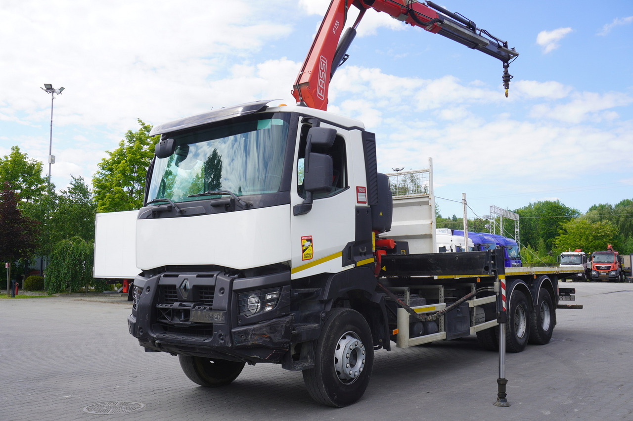 Камион с кран RENAULT K380 6x4 / FASSI F175 crane 7.85 t / 120 thousand km!: снимка 10