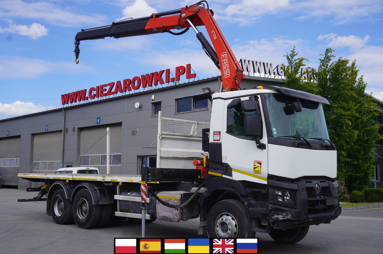 RENAULT K380 6x4 / FASSI F175 crane 7.85 t / 120 thousand km - Бордови камион, Камион с кран: снимка 3 RENAULT K380 6x4 / FASSI F175 crane 7.85 t / 120 thousand km - Бордови камион, Камион с кран: снимка 3
