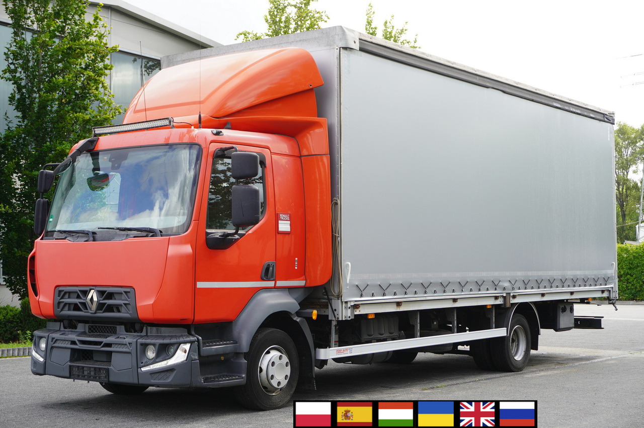 RENAULT Midlum 12.245 / dropside / sleeper / 18 pallets - Камион с брезент: снимка 1 RENAULT Midlum 12.245 / dropside / sleeper / 18 pallets - Камион с брезент: снимка 1