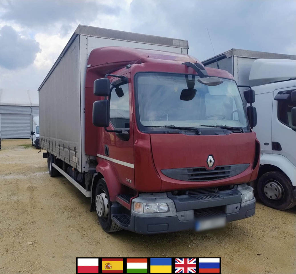 RENAULT Midlum 300 / Curtain 18 EPAL / Sleeping cab - Камион с брезент: снимка 1 RENAULT Midlum 300 / Curtain 18 EPAL / Sleeping cab - Камион с брезент: снимка 1