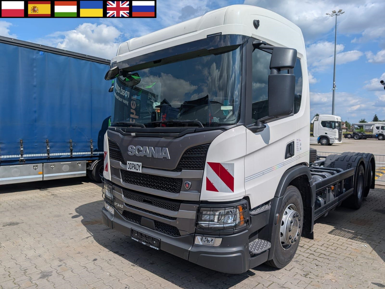 SCANIA P 340 B6x2*4NA / chassis frame / steering axle / CNG / large cab / 8 units - Шаси кабина: снимка 1 SCANIA P 340 B6x2*4NA / chassis frame / steering axle / CNG / large cab / 8 units - Шаси кабина: снимка 1