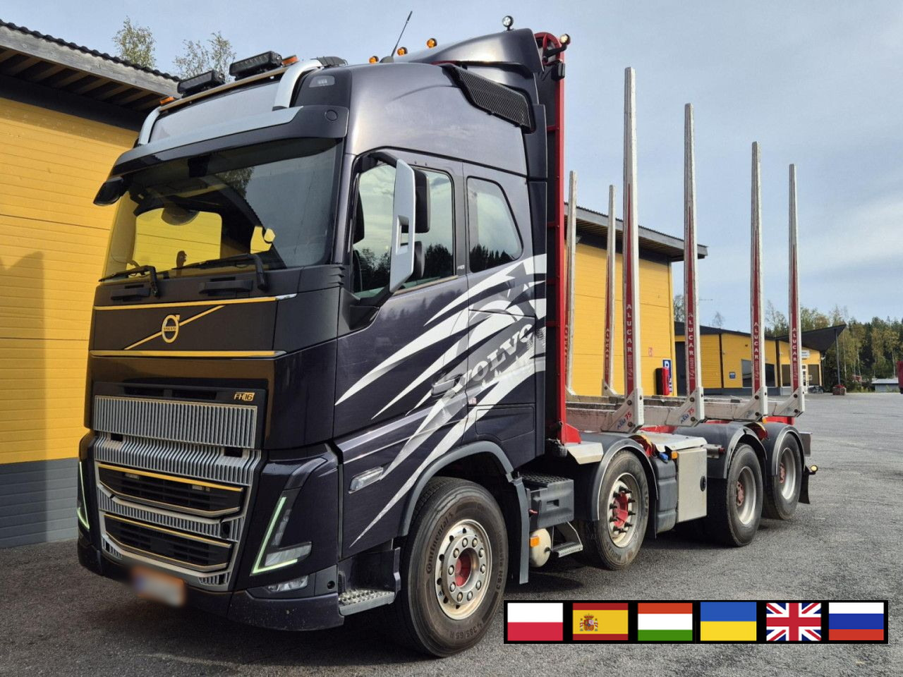 VOLVO FH 750 8x4 / 2 lifted axles / timber truck - Камион с кран: снимка 1 VOLVO FH 750 8x4 / 2 lifted axles / timber truck - Камион с кран: снимка 1