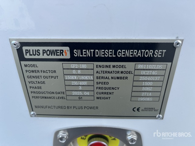 2025 Plus Power GF2-180 (Unused) Generator Set - Електрогенератор: снимка 3 2025 Plus Power GF2-180 (Unused) Generator Set - Електрогенератор: снимка 3