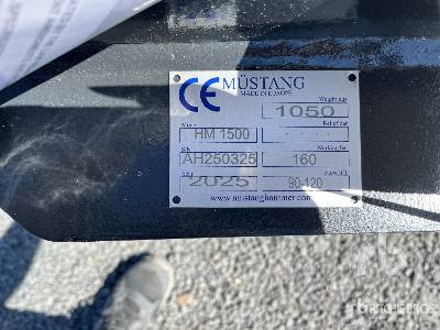 MUSTANG HM1500 (Unused) - Хидравличен чук: снимка 3 MUSTANG HM1500 (Unused) - Хидравличен чук: снимка 3