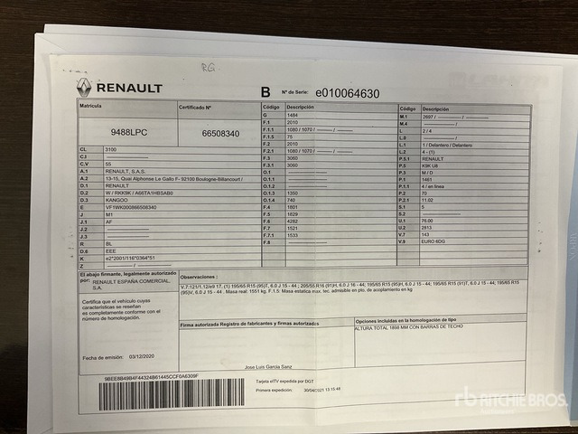 2020 Renault Kangoo 5 Passenger Van - Микробус, Пътнически бус: снимка 2 2020 Renault Kangoo 5 Passenger Van - Микробус, Пътнически бус: снимка 2